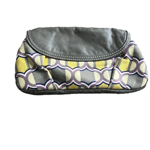 R Gray and Yellow faux leather Patterned Women's crossbody bag